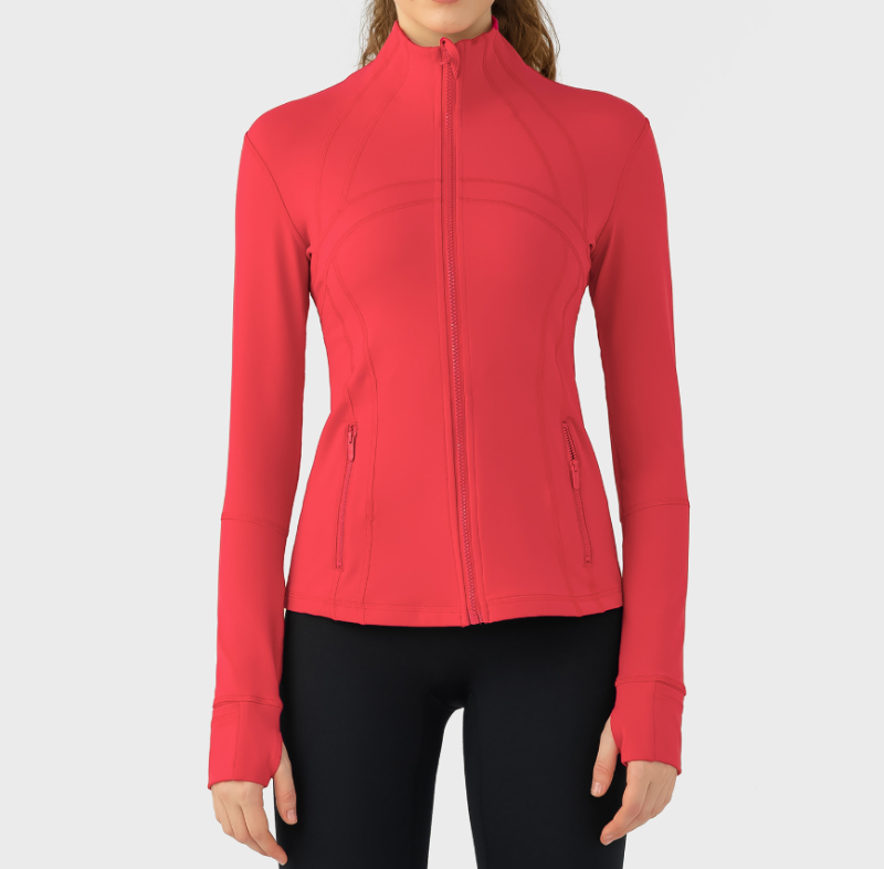 DQ-Z18031 WT Yoga sports jacket running fitness yoga long-sleeved top jacket