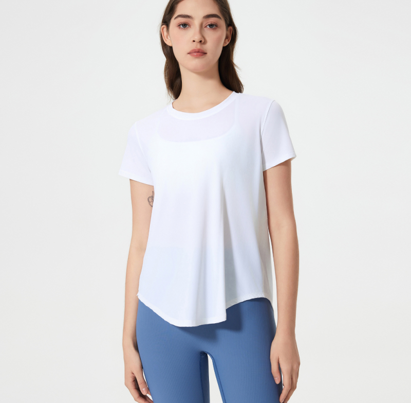 DQ-D25039 TX Quick-drying short-sleeved T-shirt  running fitness yoga tops