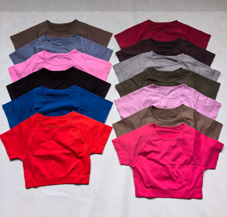 PY-6188&6192-TZ Yoga Short Sleeve Shorts Set