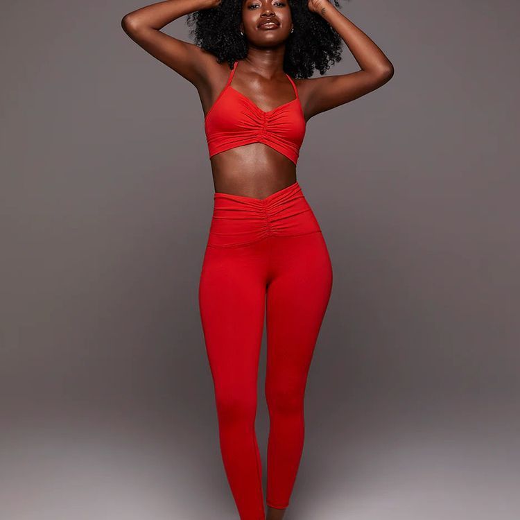 European and American Cross-Border Simple Slimming Comfortable Nude Fabric Sexy Yoga Wear with Chest Pad Sports Bra Fitness Wholesale