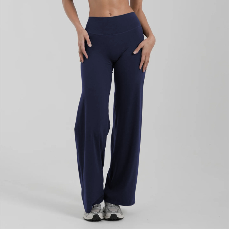Cross-Border European and American Pilates Yoga Pants Nude Fitness Pants High-End Sports Straight Pants Outer Wear Running Pants for Women