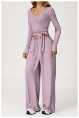 3058 long-sleeved shirt + 3058 vest + 3058 trousers -- Lavender Purple