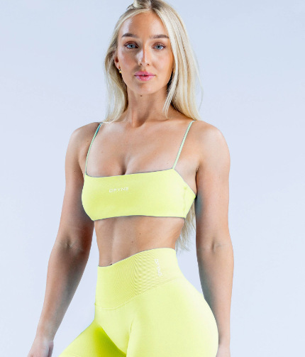 Df Defy Series Nude Sports Fitness Shock-Proof Spaghetti Strap Yoga Bra with Chest Pad