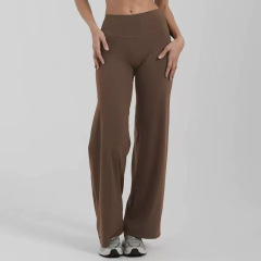 YY244 Mocha Brown Straight Leg Pants