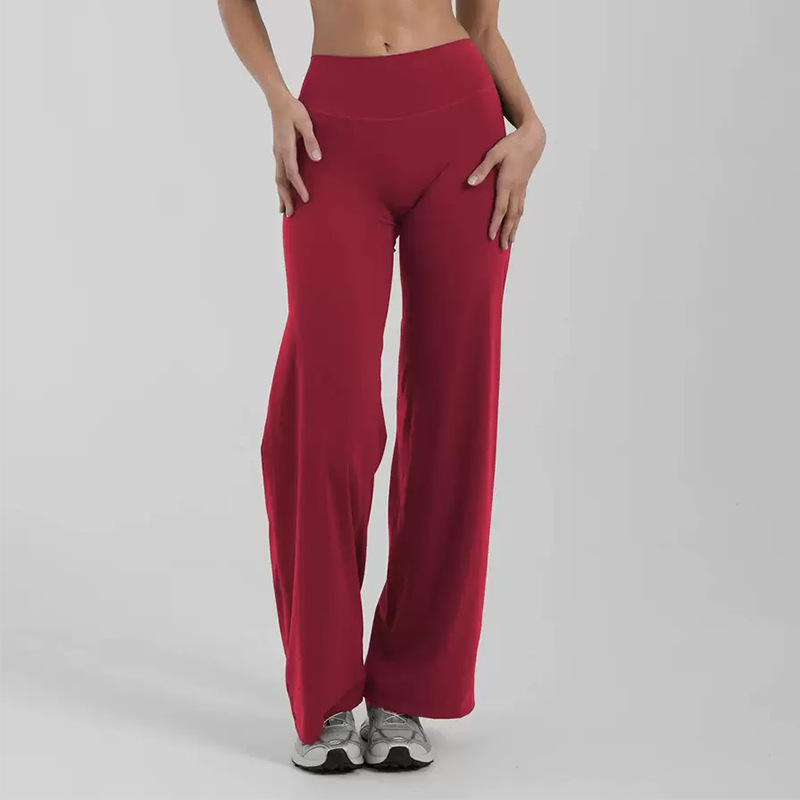 New yoga pants, straight leg wide-leg pants, sports pants, casual, loose fit, fitness, running, outerwear, quick-drying yoga pants