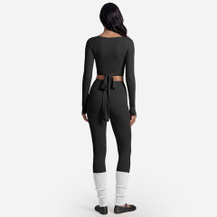 Black coat + trousers