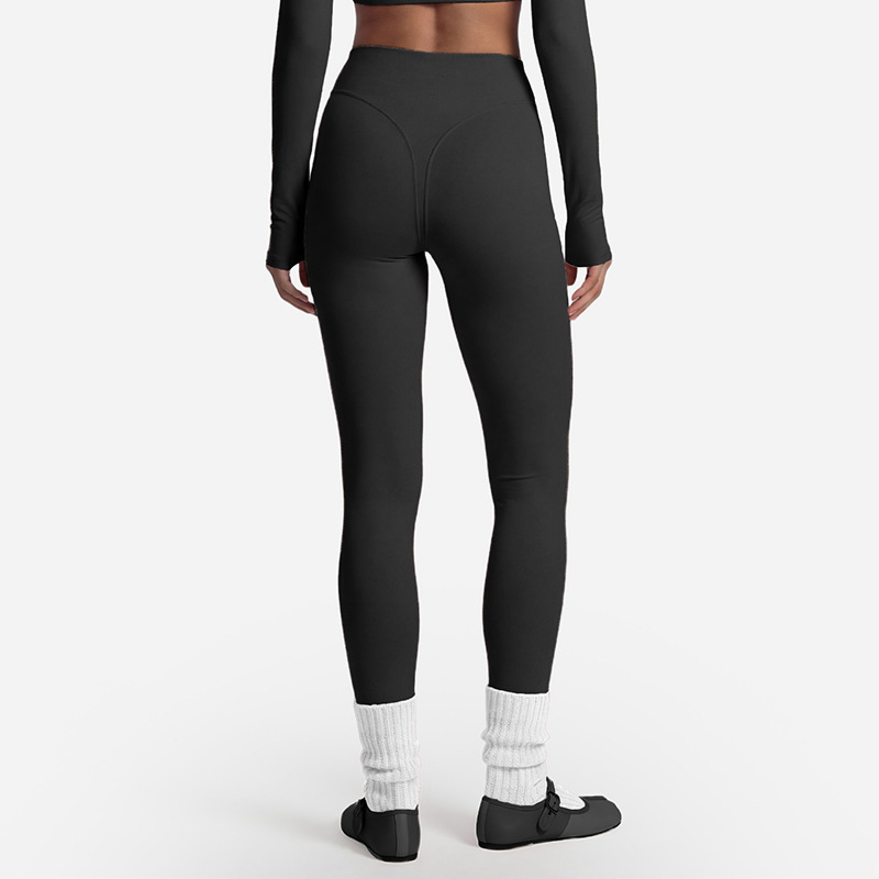 Cross-border long-sleeved yoga top with front cross-strap, ballet style, sports fitness long-sleeved set
