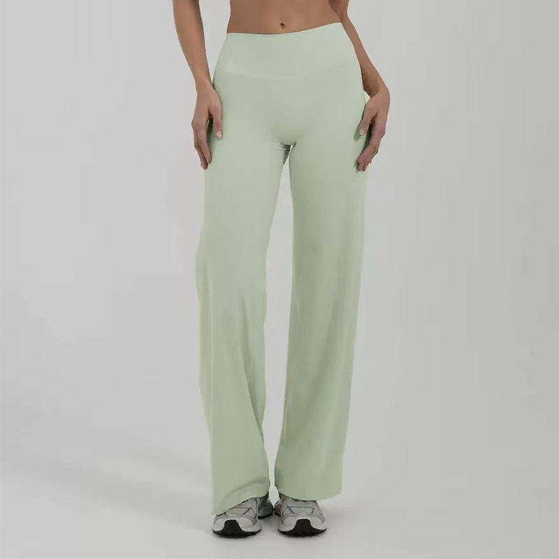 New yoga pants, straight leg wide-leg pants, sports pants, casual, loose fit, fitness, running, outerwear, quick-drying yoga pants
