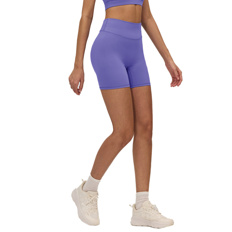 European and American style tight-fitting yoga shorts, high-waisted, tummy-slimming fitness shorts, peach-shaped butt-lifting Pilates running sports shorts