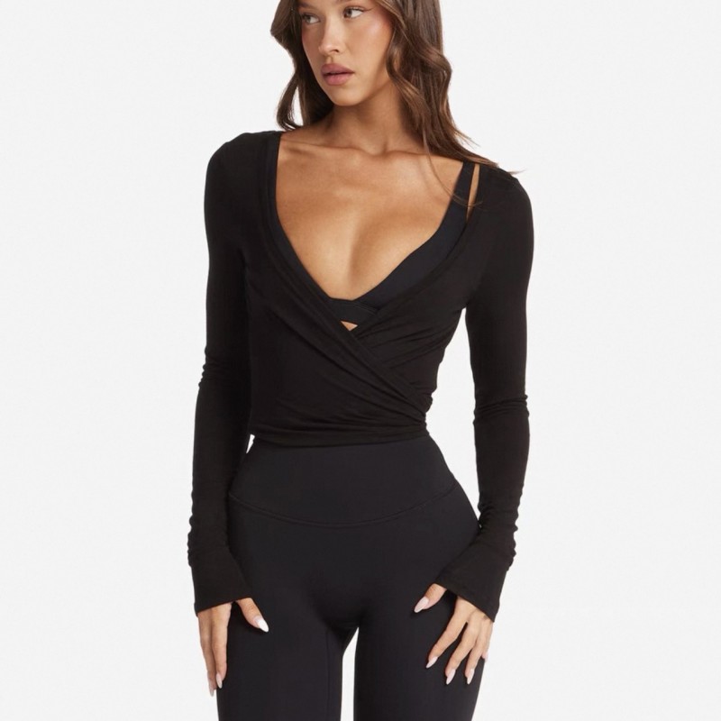 Women's yoga cover-up, made of nylon and ammonia with a brushed finish, feels light and comfortable against the skin, suitable for sports and fitness, highly elastic, quick-drying, and versatile.