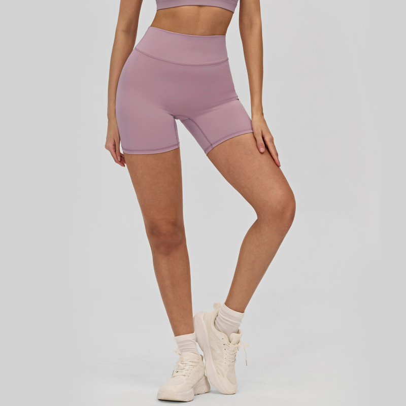 European and American style tight-fitting yoga shorts, high-waisted, tummy-slimming fitness shorts, peach-shaped butt-lifting Pilates running sports shorts