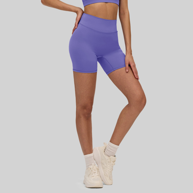 European and American style tight-fitting yoga shorts, high-waisted, tummy-slimming fitness shorts, peach-shaped butt-lifting Pilates running sports shorts