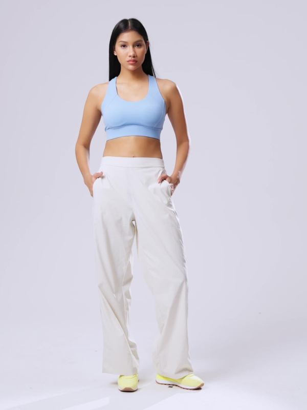 New quick-drying breathable casual pants for women, loose fit, versatile straight leg, hip-covering, slimming, running/sports pants D25077