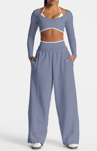HQ-K777-CK Loose Yoga Pants: Stylish, Comfortable, Casual, Straight Leg