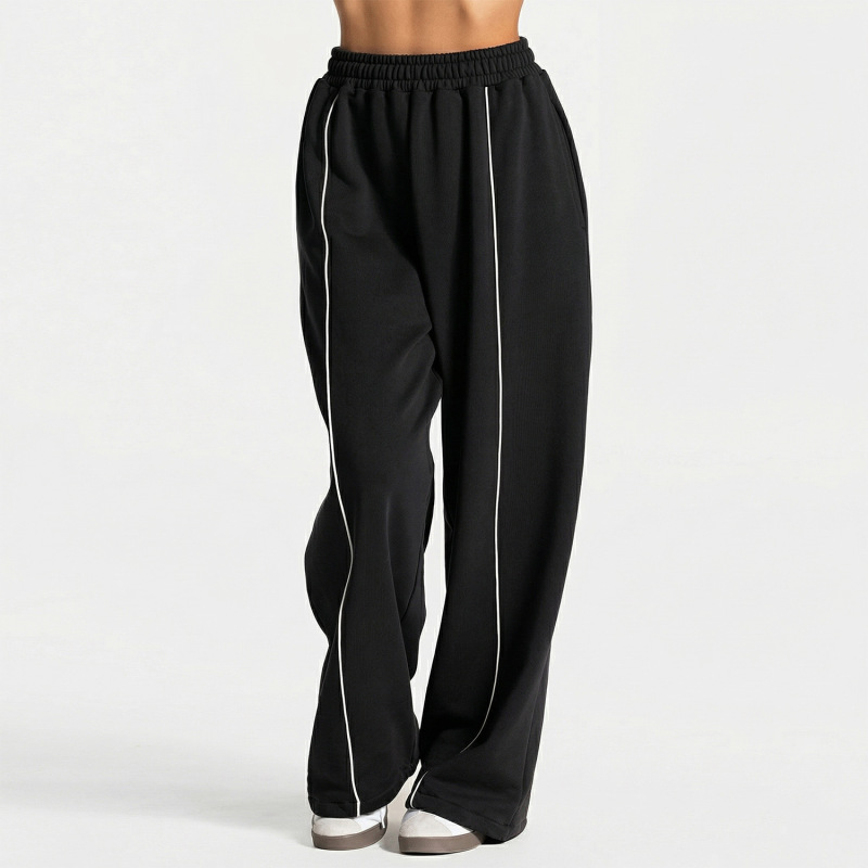 TEVE Cross-Border Loose Yoga Pants: Stylish, Comfortable, Casual, Straight Leg, Wide Leg, Elastic, High Waist Fitness Pants