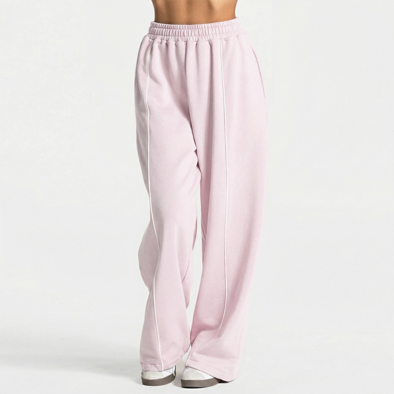 TEVE Cross-Border Loose Yoga Pants: Stylish, Comfortable, Casual, Straight Leg, Wide Leg, Elastic, High Waist Fitness Pants