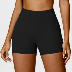 ZC-CDK8518-DK brushed high-waisted yoga shorts