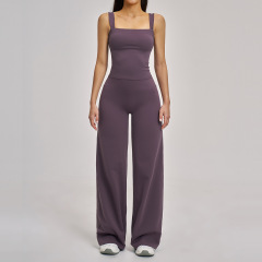 4520 Vest + 3127 Wide-Leg Pants - Eggplant Purple