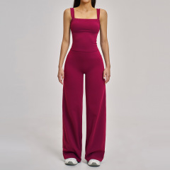 4520 Vest + 3127 Wide-Leg Pants - Raspberry Red