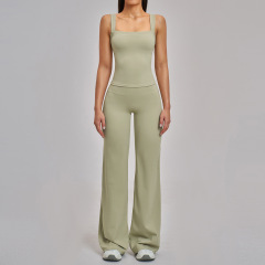 4520 Vest + 3127 Wide-Leg Pants - Moss Green