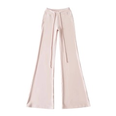 Light pink micro-flared pants