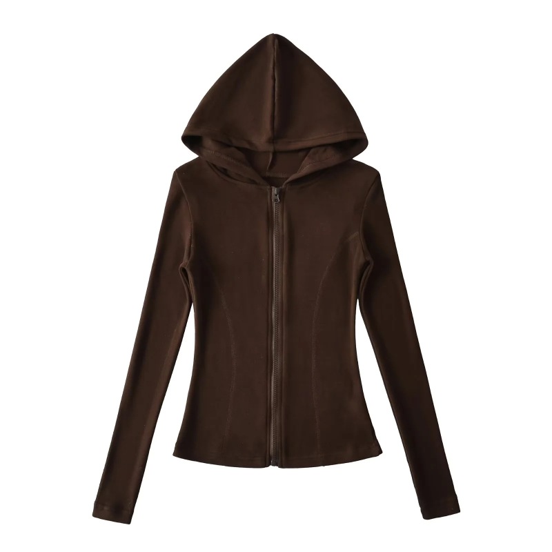 Korean Pink Sports Suit for Women in Autum, Waist-Cinching Hooded Fleece Jacket + Yoga Micro-Flared Pants for Women