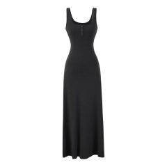 Dark gray vest dress