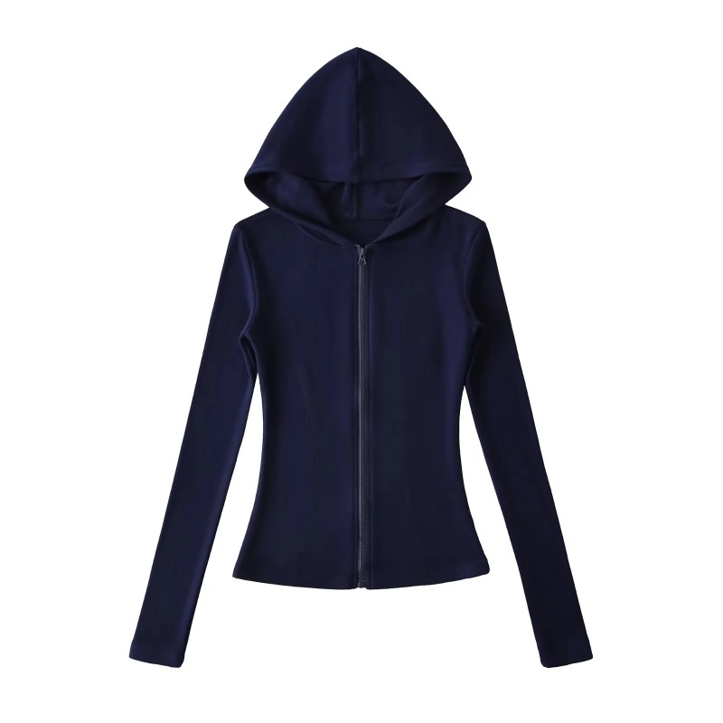 Korean Pink Sports Suit for Women in Autum, Waist-Cinching Hooded Fleece Jacket + Yoga Micro-Flared Pants for Women