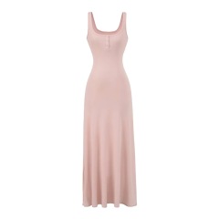 Soft mist pink vest long skirt