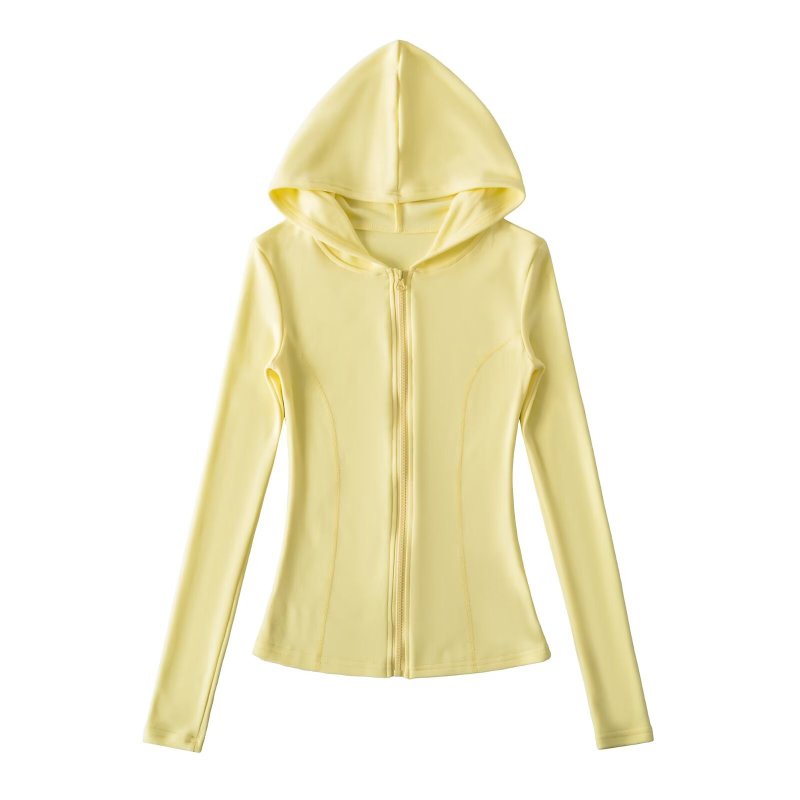 Korean Pink Sports Suit for Women in Autum, Waist-Cinching Hooded Fleece Jacket + Yoga Micro-Flared Pants for Women