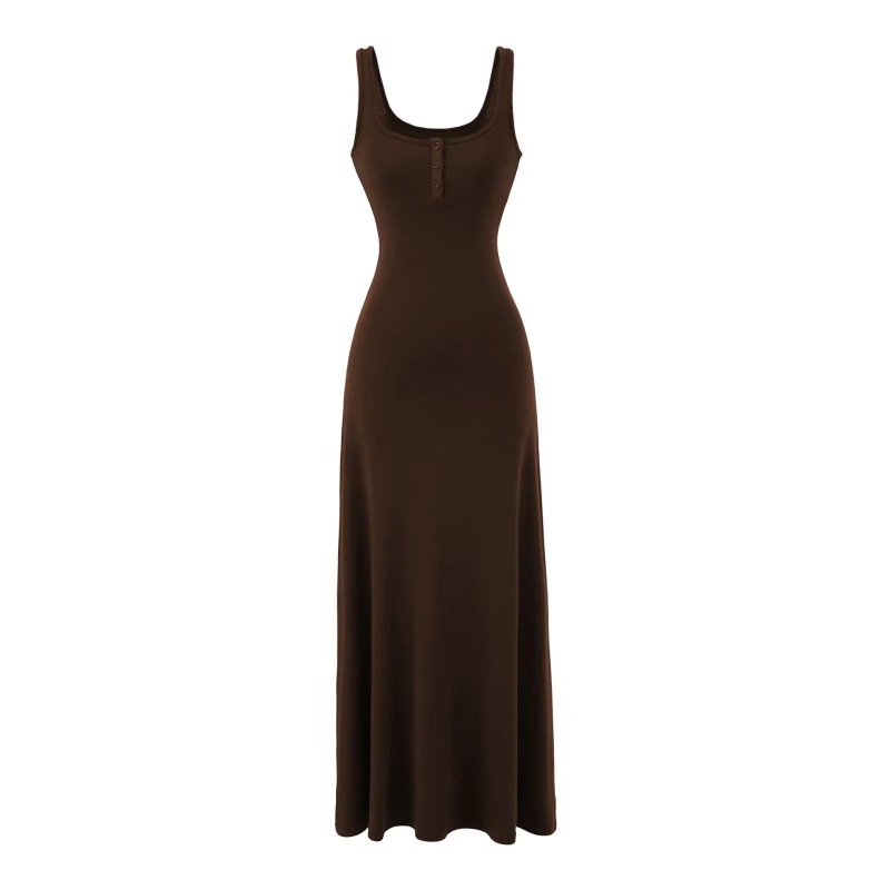 Gentle Style U-Neck Vest Dress + Round Neck Single-Breasted Long-Sleeved Cardigan Top Pure Desire Two-Piece Set