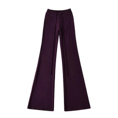 Purple micro-flared pants