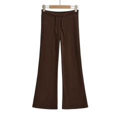 Brown micro flared pants