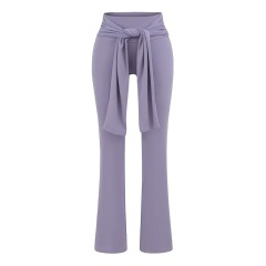 Purple micro-flared pants