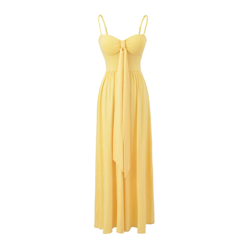 French-Style Elegant Ribbon Strapless Bandeau Dress with a Waist-Cinching Unique Design Paired with a Round-Neck Long-Sleeve Cardigan Set