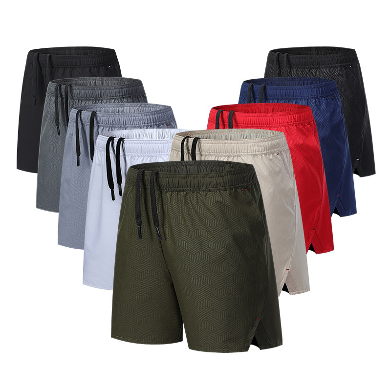 Summer New Cross-Border Men's Casual Shorts, Patchwork Breathable Quick-Drying Shorts, Outdoor Plus Size Running and Fitness Shorts