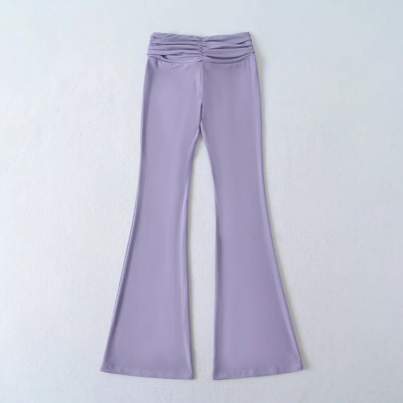 SYY-Am8713-CK  Fake Two-Piece Micro-Flared Pants