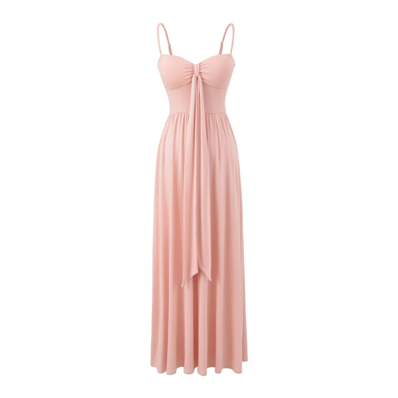 French-Style Elegant Ribbon Strapless Bandeau Dress with a Waist-Cinching Unique Design Paired with a Round-Neck Long-Sleeve Cardigan Set