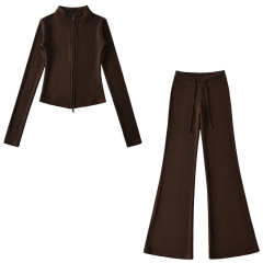 Coffee-colored suit
