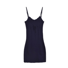 Navy blue suspender skirt q142