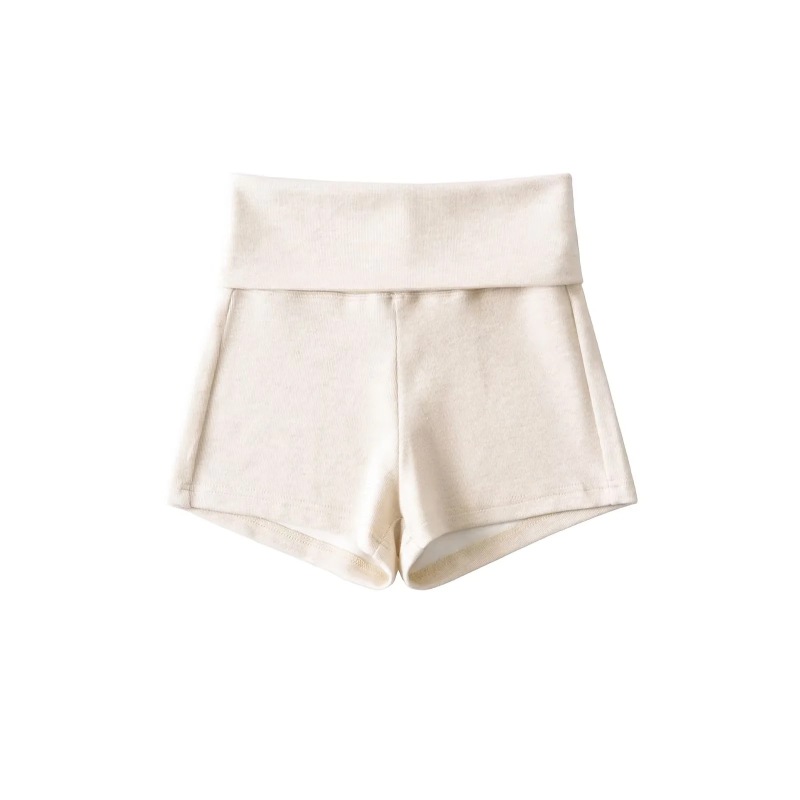 Pure and Alluring Style Versatile Petite Round-Neck Long-Sleeve Cardigan Paired with Sexy Camisole and Hot Girl Shorts Set for Women