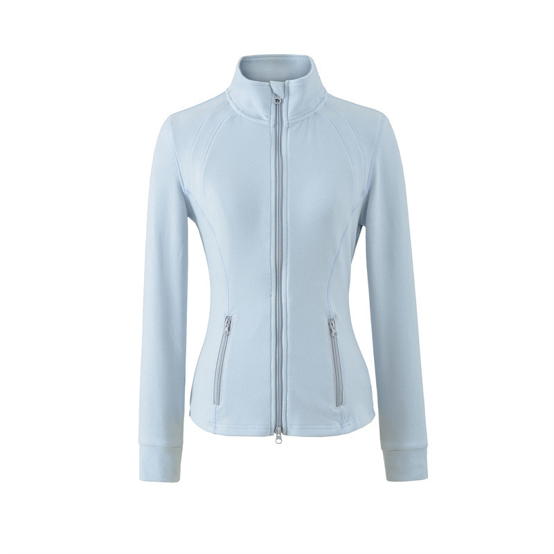 Relaxed-fit sportswear set, stand-up collar, slim-fit long-sleeved zip-up sweatshirt, drawstring flared sweatpants, women's trousers.