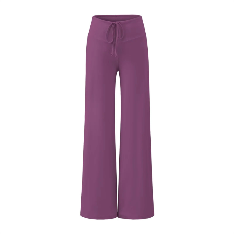 Inner Set with Chest Pad and Strap + Drapey Straight-Leg Casual Pants + Outer Set with Slightly Sheer Blouse for a Relaxed Feel Three-Piece Set
