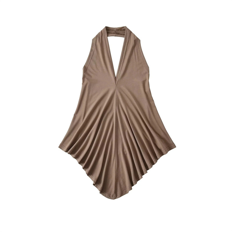 Pure Desire, Lazy Feeling, Asymmetrical Outer Wear, Sun Protection Cardigan Top, Halter Neck V Neck Sexy Vest Two-Piece Set