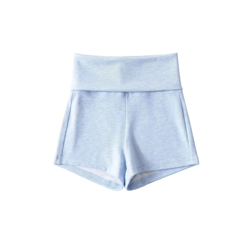 Pure and Alluring Style Versatile Petite Round-Neck Long-Sleeve Cardigan Paired with Sexy Camisole and Hot Girl Shorts Set for Women