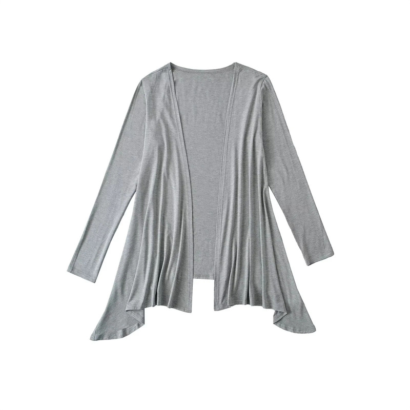Pure Desire, Lazy Feeling, Asymmetrical Outer Wear, Sun Protection Cardigan Top, Halter Neck V Neck Sexy Vest Two-Piece Set