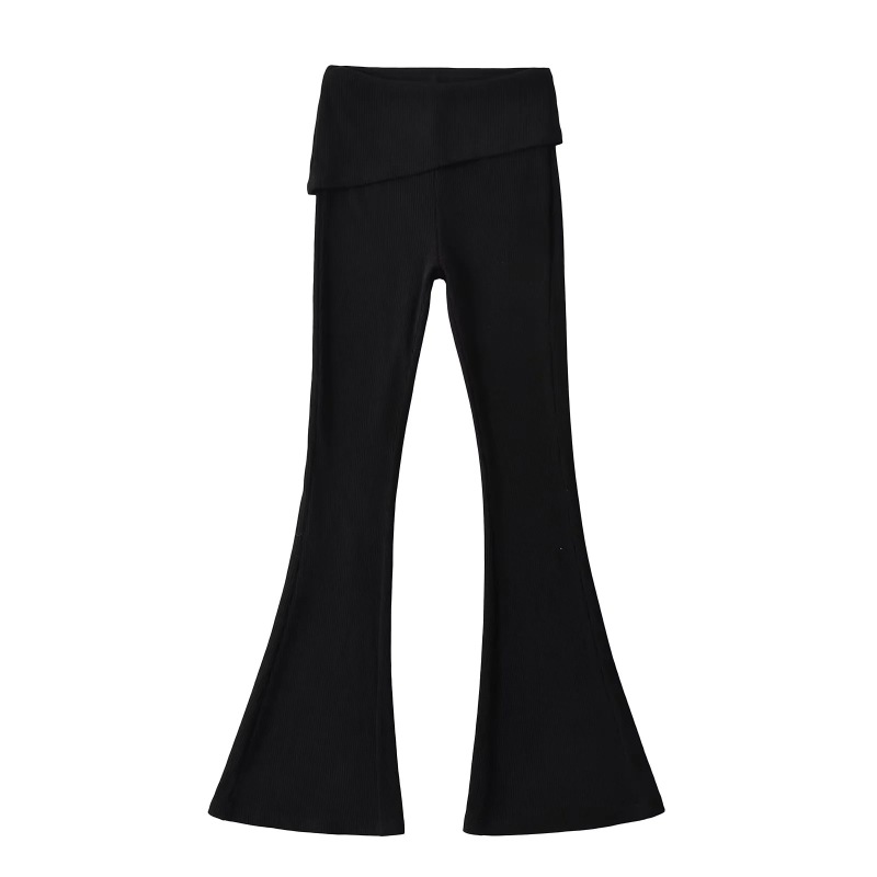 Sports Style Casual Hooded Zipper Waist Sweatshirt Jacket Slimming Cuffed Waist Micro-Flared Trousers Hot Girl Two-Piece Set