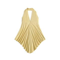 Cream yellow suspender belt