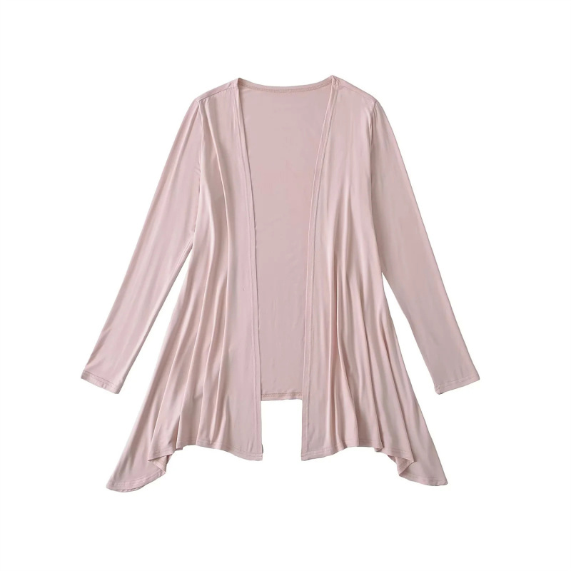Pure Desire, Lazy Feeling, Asymmetrical Outer Wear, Sun Protection Cardigan Top, Halter Neck V Neck Sexy Vest Two-Piece Set