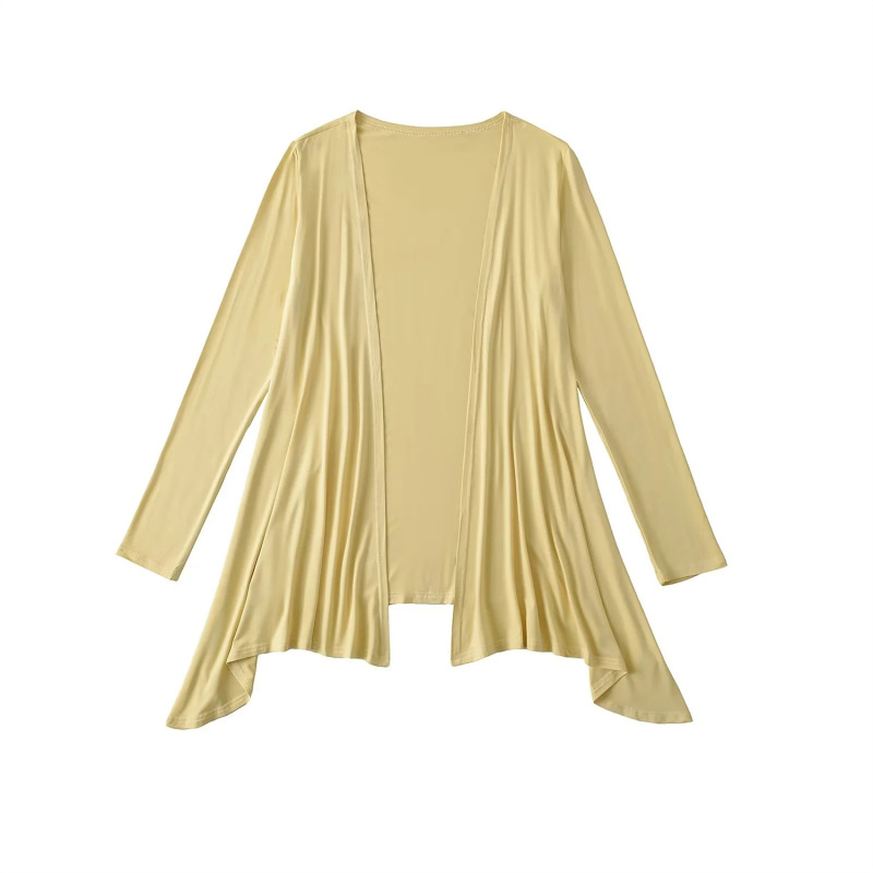 Pure Desire, Lazy Feeling, Asymmetrical Outer Wear, Sun Protection Cardigan Top, Halter Neck V Neck Sexy Vest Two-Piece Set